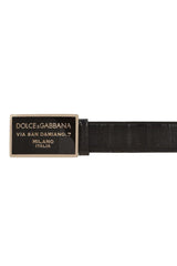 Dolce & Gabbana Plaque Metallic Belt