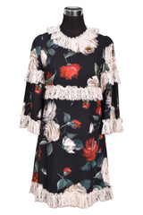 Dolce & Gabbana Printed Stretch Satin Dress