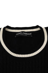 Dolce & Gabbana Size L Blue Knitted Sweater