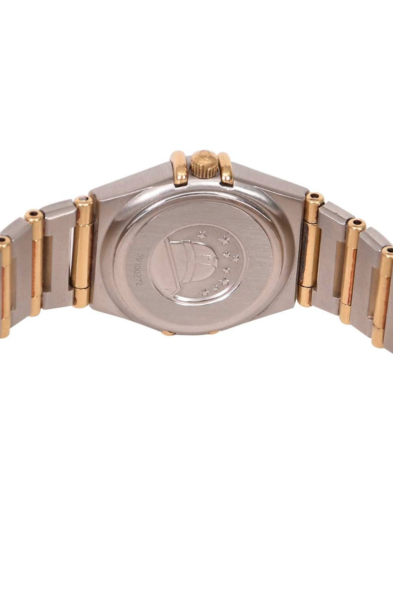 OMEGA CONSTELLATION QUARTZ GOLD DIAL LADIES WATCH 