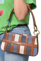 See By Chloe Sac Baguette Tilda En Cuir Et Patchwork Denim Bag
