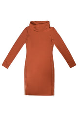 Dvf Orange Turtle Neck Dress