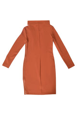 Dvf Orange Turtle Neck Dress