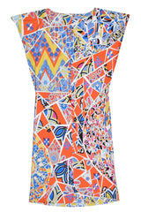 Emilio Pucci Multi- Color Geometric Printed Dress
