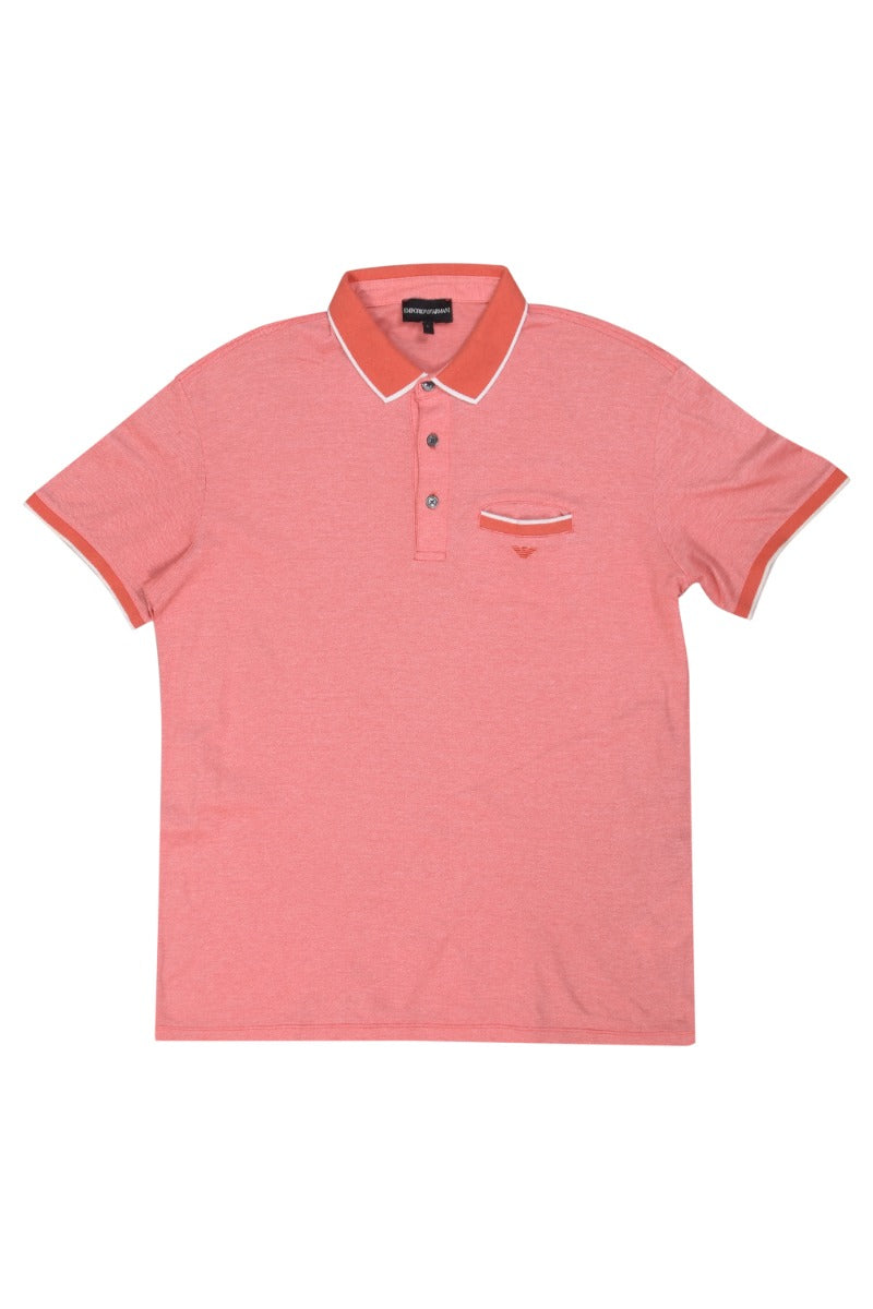 Emporio Armani Peach Solid Polo T-Shirt