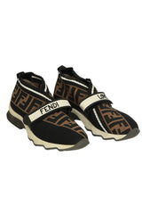 Fendi EU 36 Zucca Brown Sneakers
