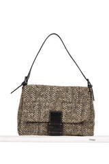 Fendi Exotic Leather Woven Baguette Bag