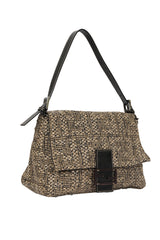 Fendi Exotic Leather Woven Baguette Bag