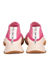 Fendi High Tech Jacquard And Leather Pink Sneakers