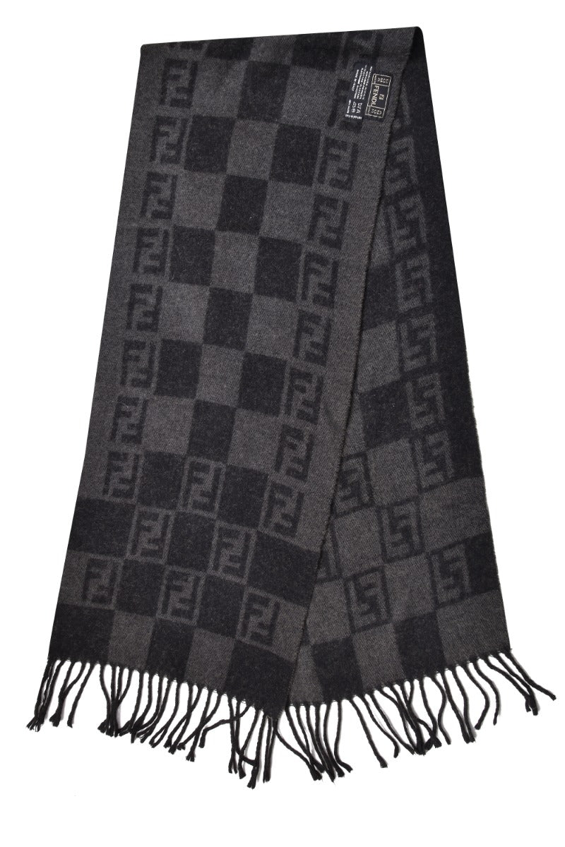 fendi-logo-black-grey-scarf