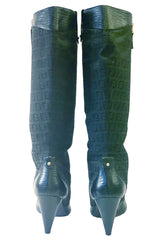 Fendi Monogram Canvas Boots