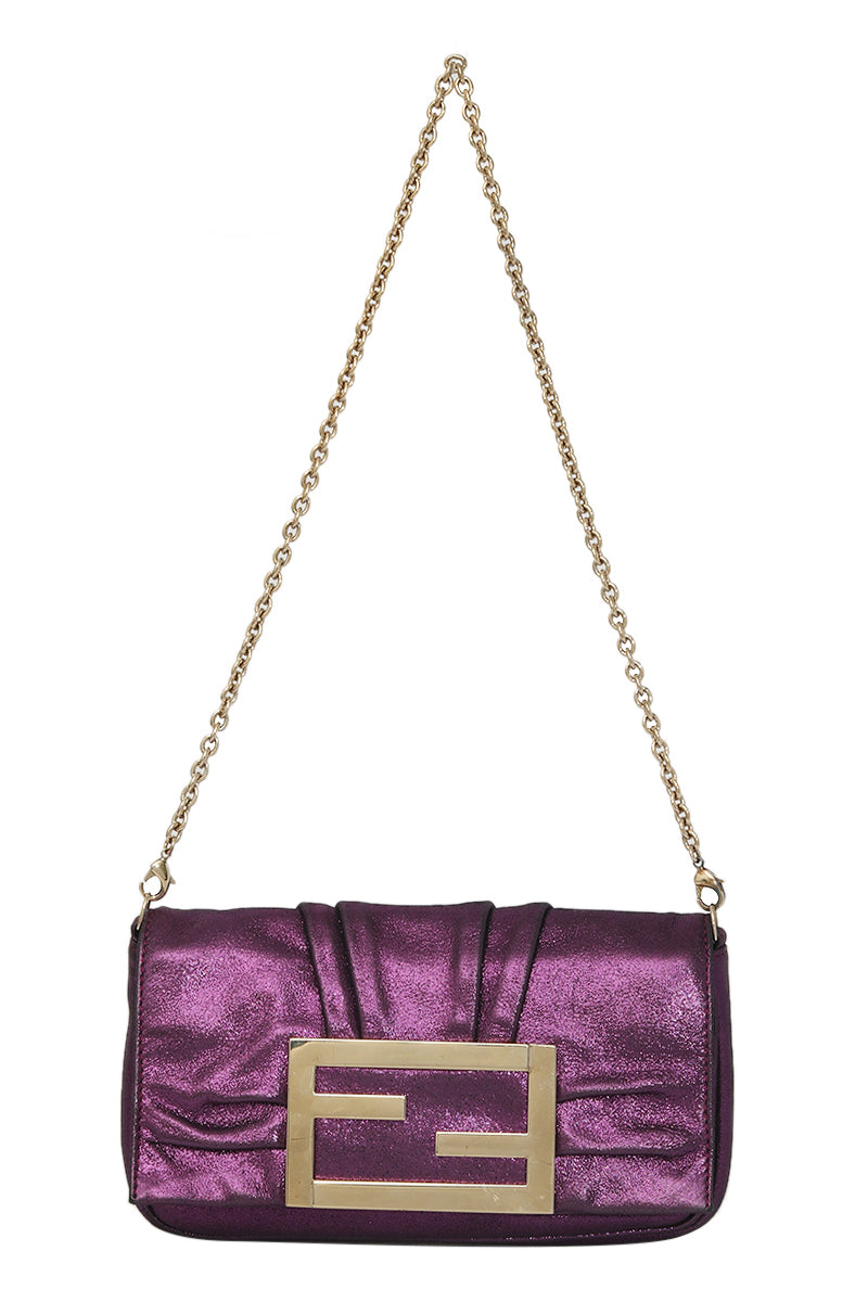 fendi-purple-metallic-chain-shoulder-bag