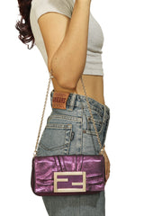 fendi-purple-metallic-chain-shoulder-bag