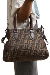 Fendi Zucca Canvas Handbag