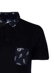 Fred Perry Black Paisley Print T Shirt