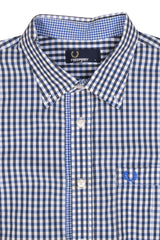 Fred Perry Checked Blue Shirt