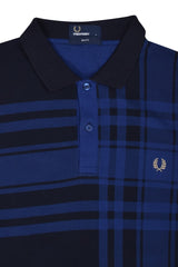 Fred Perry Striped Navy Blue T-Shirt