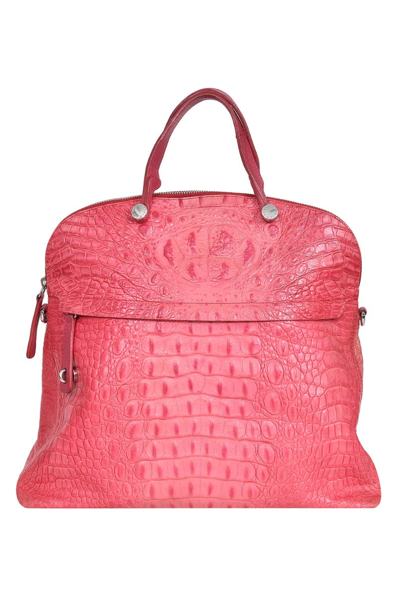 furla-croc-embossed-pink-handbag
