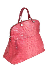 furla-croc-embossed-pink-handbag