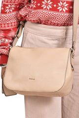 Furla Leather Beige Crossbody Bag
