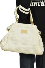 Gianni Versace Barocco Embroidered Satchel Bag