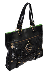 Gianni Versace Lasercut Studded Handbag