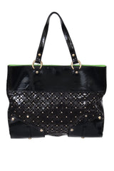 Gianni Versace Lasercut Studded Handbag