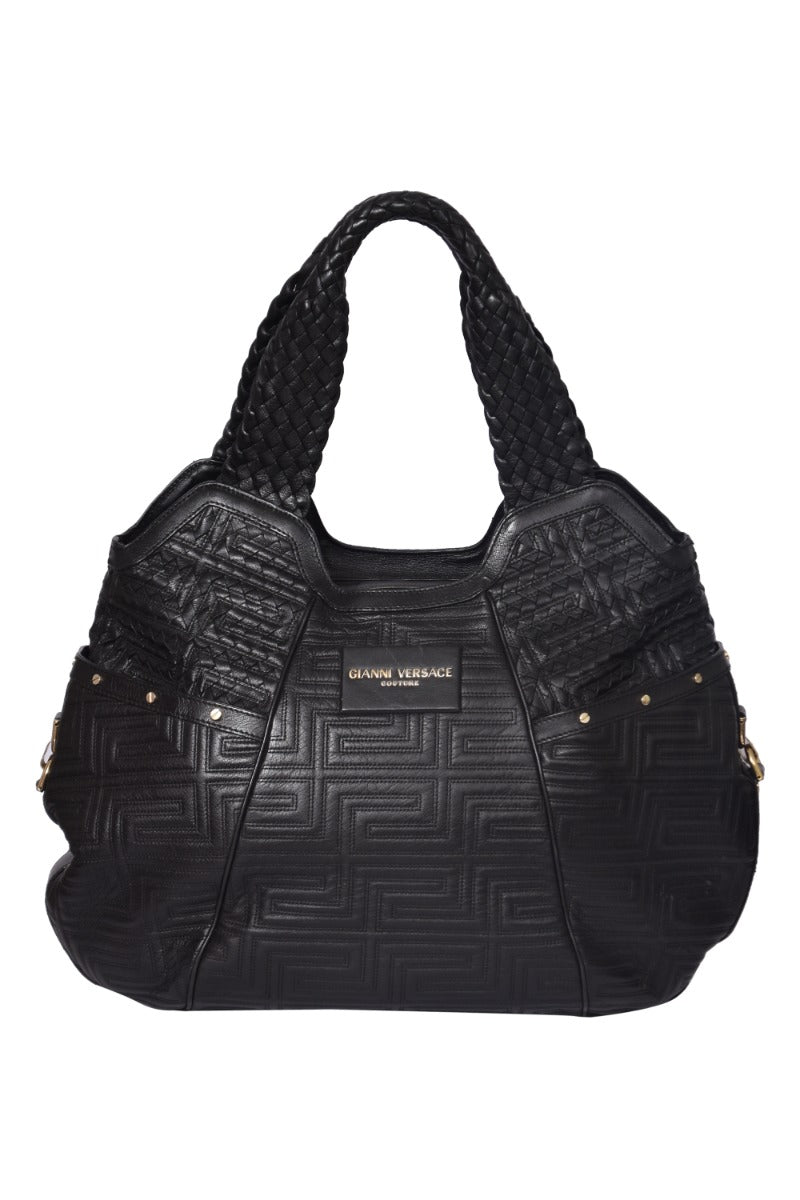 gianni-versace-logo-embossed-hobo-bag