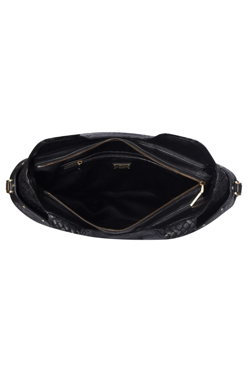 gianni-versace-logo-embossed-hobo-bag