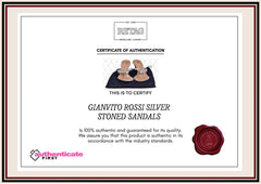 Guiseppe Zanotti Silver Stoned Sandals