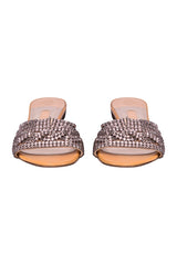 Gina Swarovski Golden Crystal Sandals