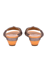 Gina Swarovski Golden Crystal Sandals