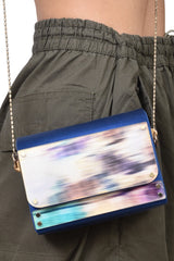 Giorgio Armani Velvet Effect Satin Clutch Bag