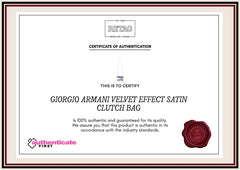 Giorgio Armani Velvet Effect Satin Clutch Bag