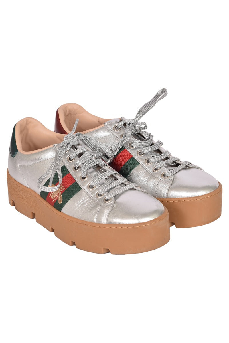 gucci-ace-silver-bee-platform-sneakers