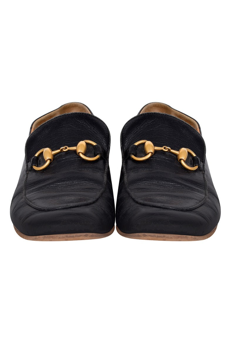 gucci-black-leather-horsebit-slip-on-loafers