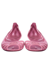 Gucci Blush Pink Jelly Interlocking Gg Marola Jelly Ballet Flats