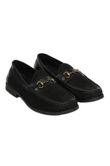 Gucci EU 44 Horsebit Black Loafers