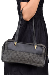 Guccigg Black Canvas Handbag