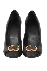 Gucci Gg Leather Block Heels