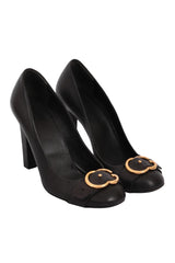 Gucci Gg Leather Block Heels