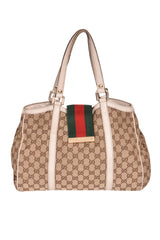Gucci Gg Monogram Canvas New Lady Web Shoulder Bag