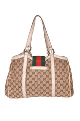 Gucci Gg Monogram Canvas New Lady Web Shoulder Bag