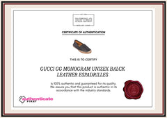 Gucci Gg Monogram Unisex Balck Leather Espadrilles