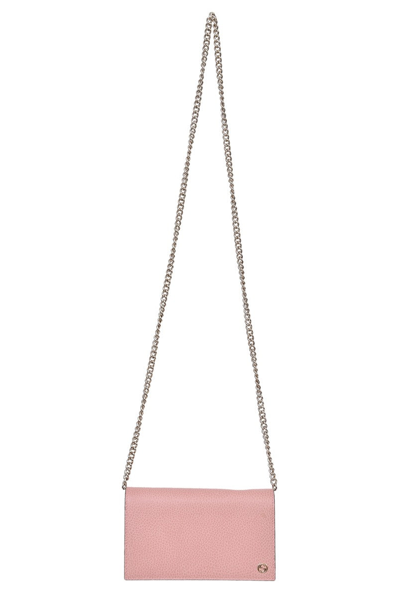 gucci-gg-pink-leather-chain-sling-bag