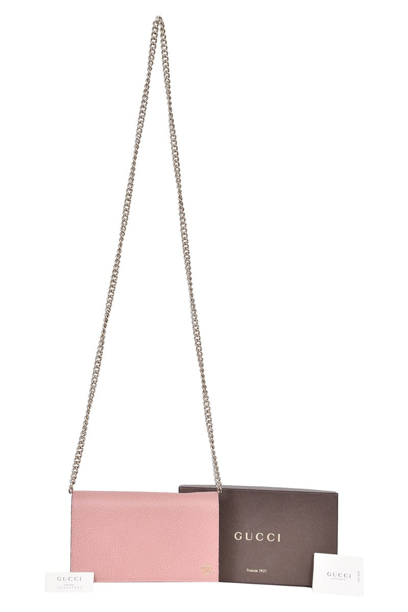 gucci-gg-pink-leather-chain-sling-bag