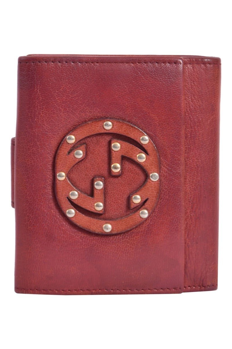 Gucci Gg Red Leather Wallet