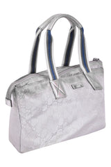 Gucci Gg Sherry Line Monogram Silver Canvas Bag