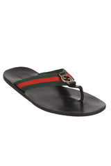 Gucci Gg Thong Web Sandals Rt81-10
