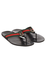 Gucci Gg Thong Web Sandals Rt81-10
